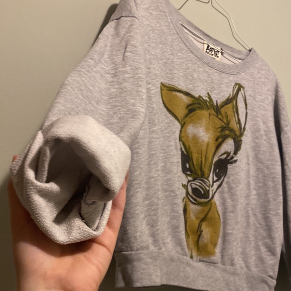 Disney Artist Collection Bambi Gray Sweater (Size M) - Picture 8 of 8